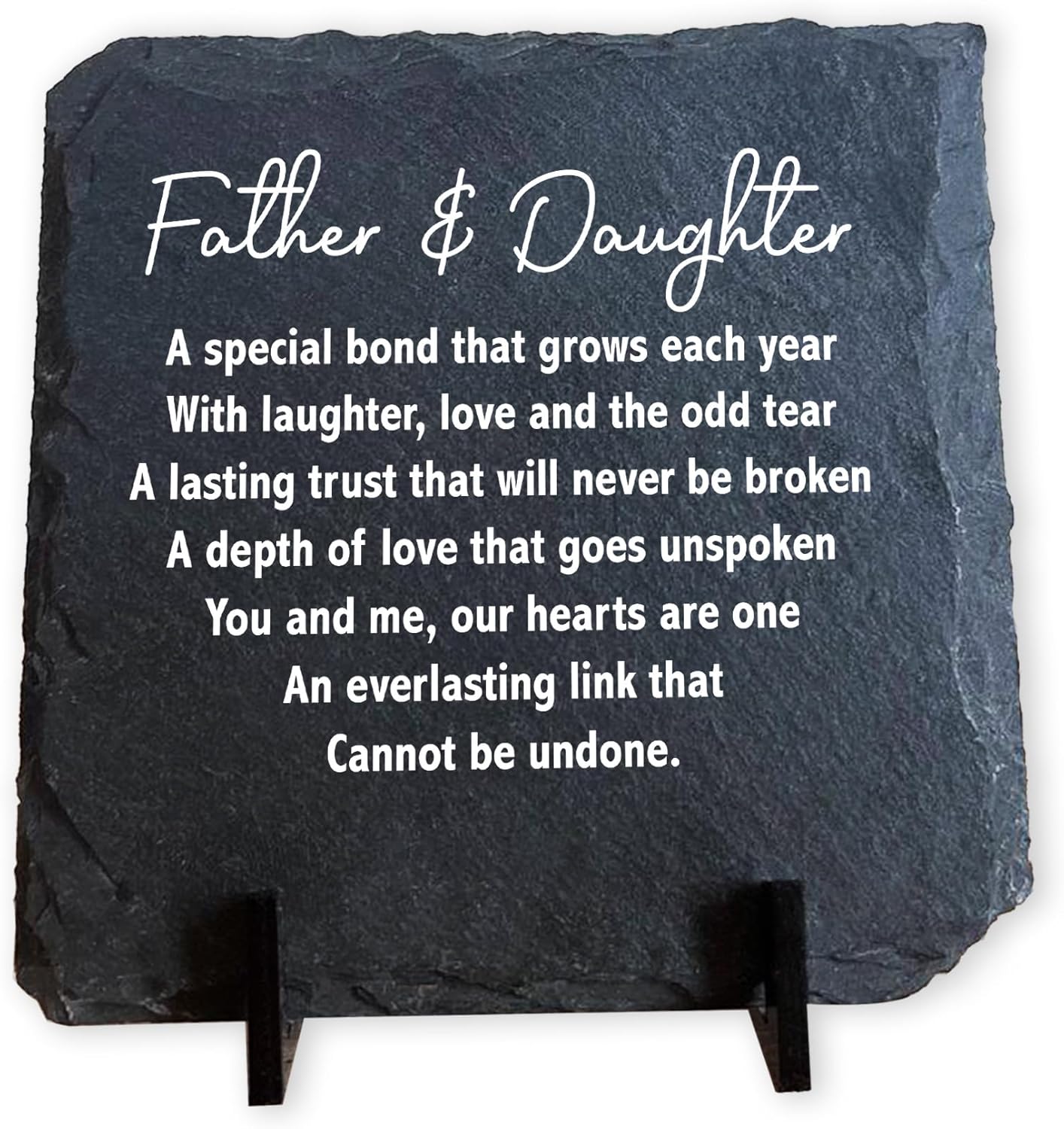 Red Ocean Father & Daughter Gift, Slate Coaster With Stand, Slate Plaque Gift For Dad, Gift For Daughter, Dad and Daughter, Happy Birthday Dad, From Daughter, Christmas For Dad