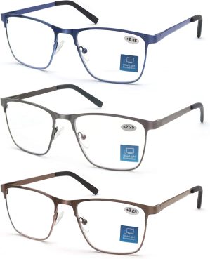 MODFANS 3-Pack Reading Glasses Men ...