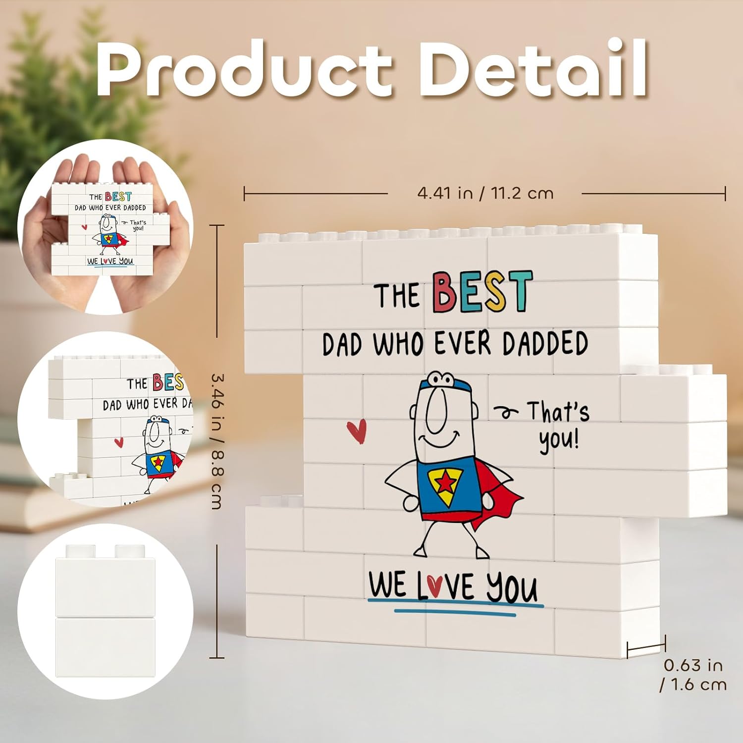 Dad Birthday Gifts - Daddy Plaque, Funny Dad Gifts for Dads Birthday Valentines Father Day Christmas, Ideas, Unique Daddy Card for Papa - Image 4