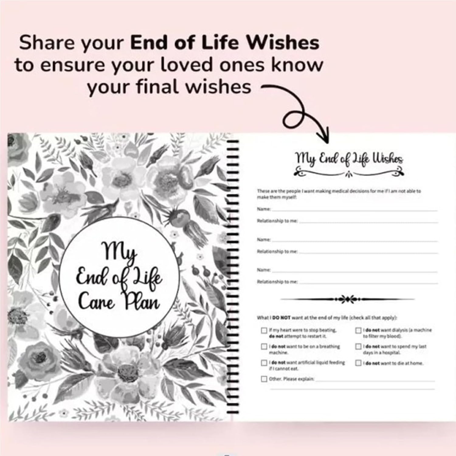 End of Life Planner UK, I'm Dead, Now What?, Final Wishes Organizer Notebook Guided End Of Life Arrangements Workbook, When I'm Gone Journal Organizer for Possessions Business Affairs Final Wishes - Image 3
