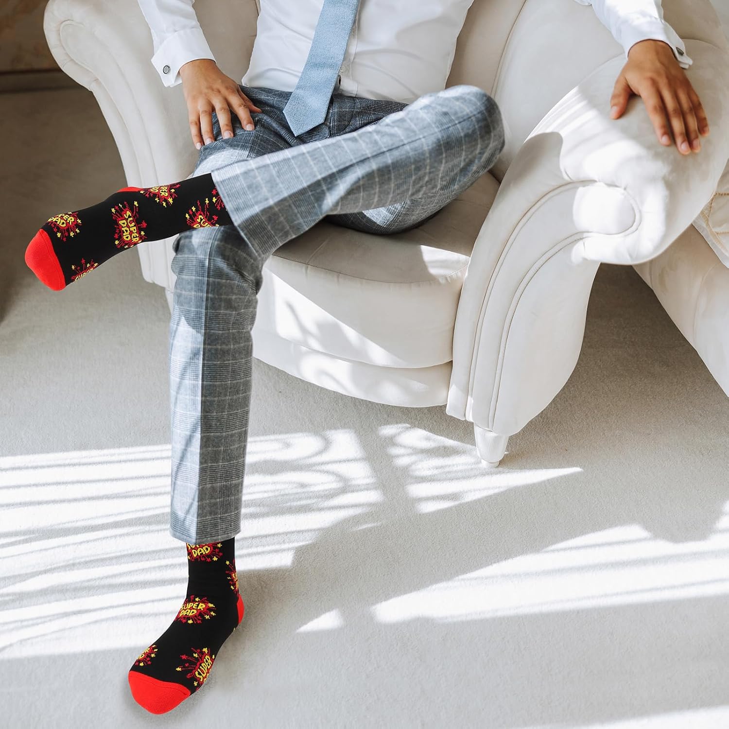 AeLion Novelty Socks Gifts for Dad from Son Daughter, Funny Socks(9-11) Birthday Presents for Daddy Husband Grandpa, Fathers Day Secret Santa Gifts for Him Men on Christmas Stocking Stuffers - Image 3