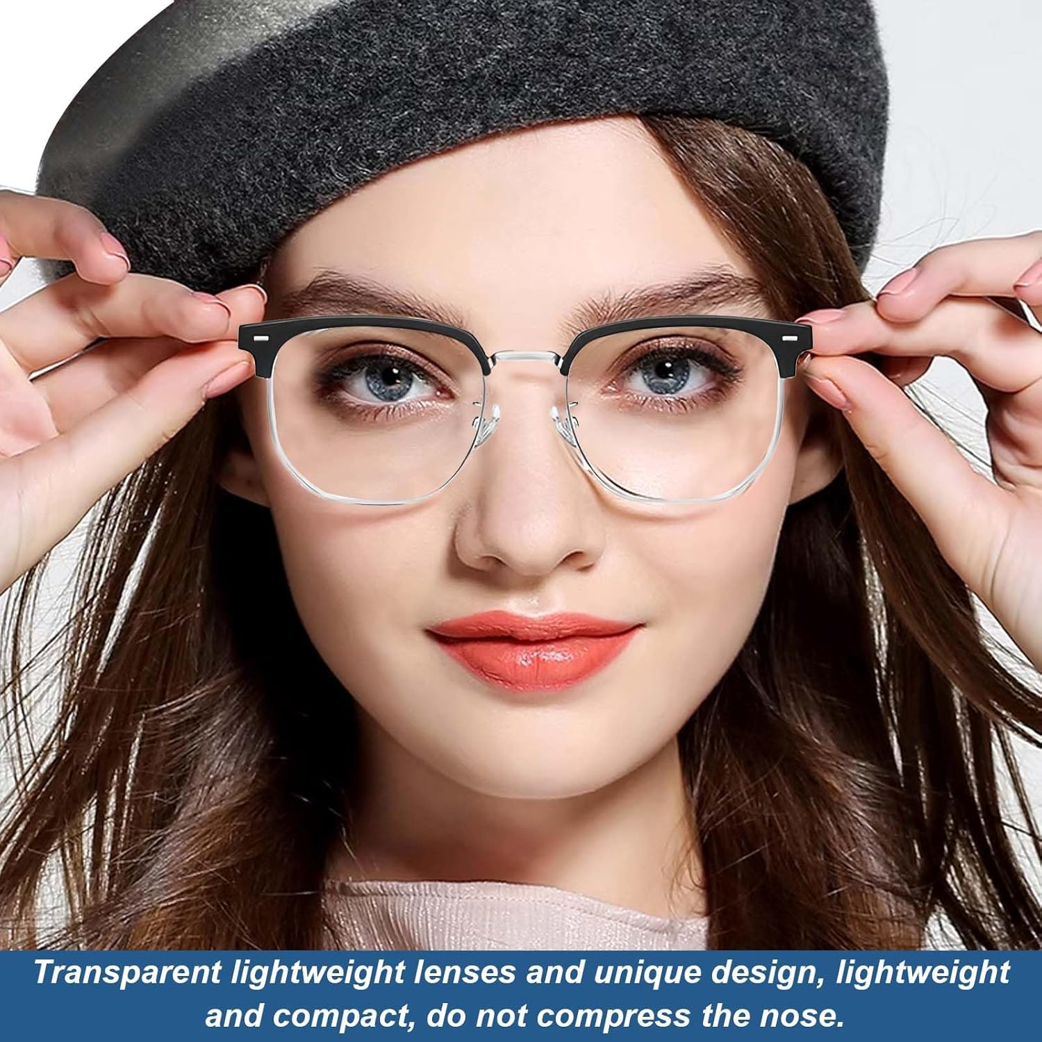 2-Piece Blue Light Blocking Glasses - Men & Women, Anti-Glare Gaming & Computer Glasses with Blue Light Filter - Image 4