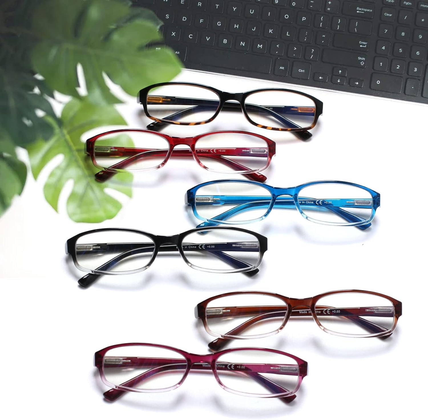 Kerecsen 6 Pack Reading Glasses for Women Men Blue Light Blocking With Spring Hinge computer readers for Ladies Eyeglasses - Image 6