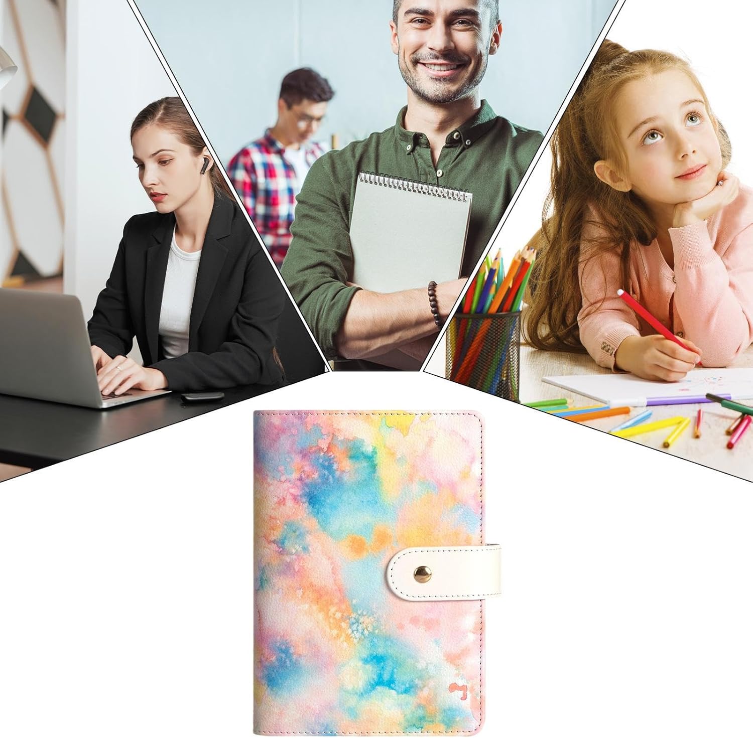 Money Saving Folder, A6 Saving Cassette Finance Book - Notebook Financial Planner with Zip Compartment for Notes Receipts Organisation Budget Planning - Image 4