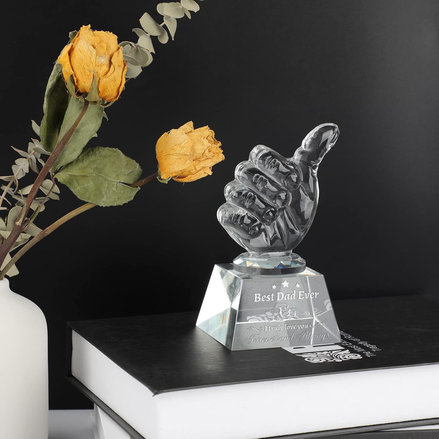 PRSTENLY Dad Gifts from Daughter Son, Dad Birthday Gifts for Men Crystal Ornaments Gift for Dads from Kids, Fathers Day for Dads Gift for Birthday Daddy Present Christmas - Image 5