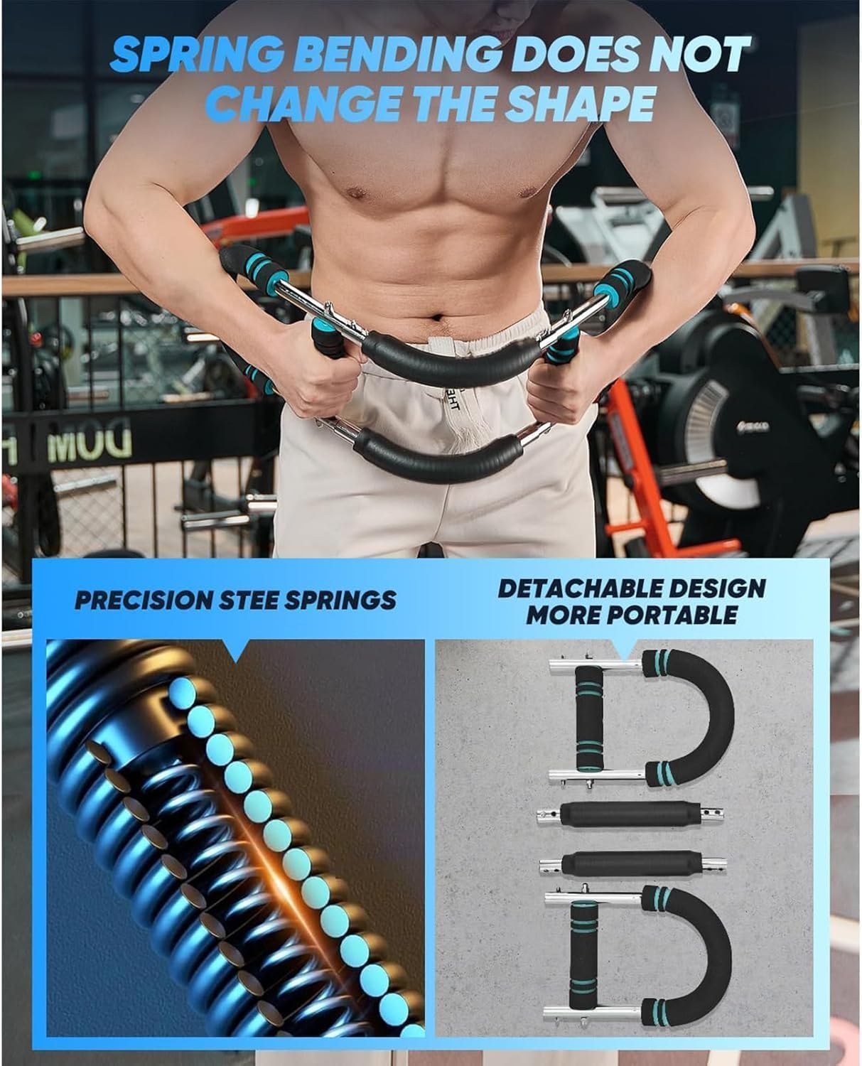 Twister Arm Trainer Adjustable Chest Workout Equipment Men, Shaker Twister Arm Trainer Chest Exerciser for Men at Home Workout Equipment Fitness Equipment Strength Training Equipment - Image 5