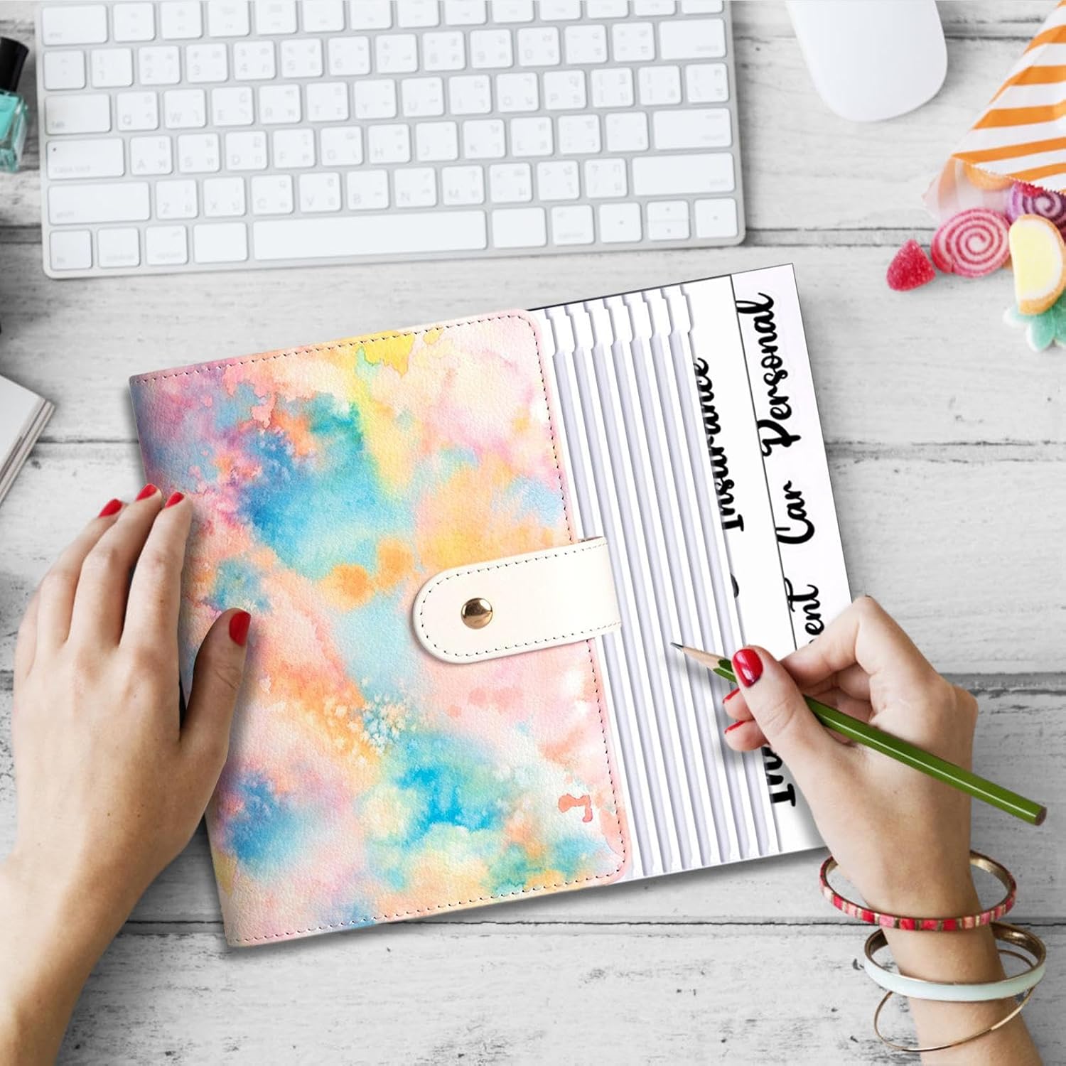 Money Saving Folder, A6 Saving Cassette Finance Book - Notebook Financial Planner with Zip Compartment for Notes Receipts Organisation Budget Planning - Image 9