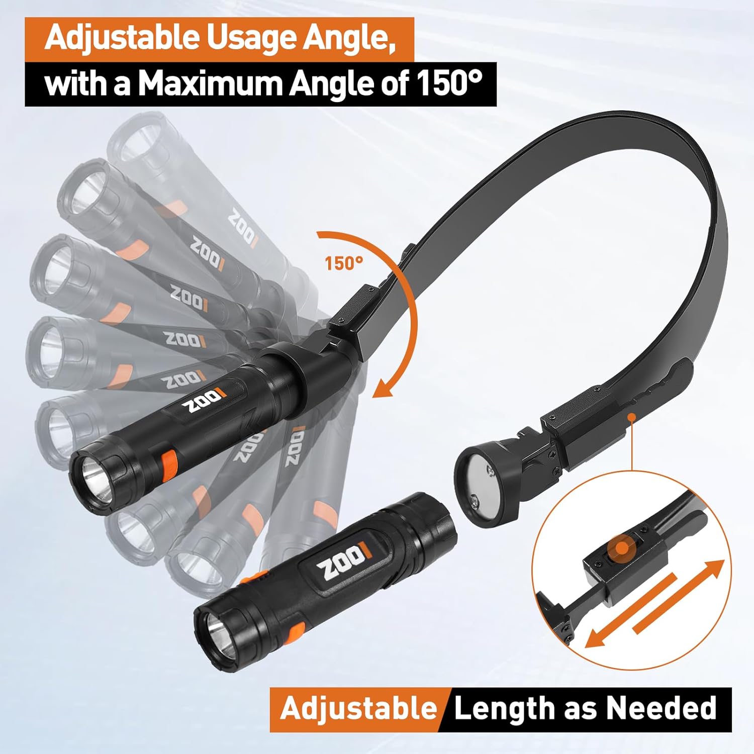 ZOOI Gifts for Men, Reading Neck Light with Magnetic Removable Lamp, Valentines Gifts for Him Multi Tool Gadgets for Men, Mens Gifts for Dad Birthday Presents for Dad Neck Lights for Reading at Night - Image 4