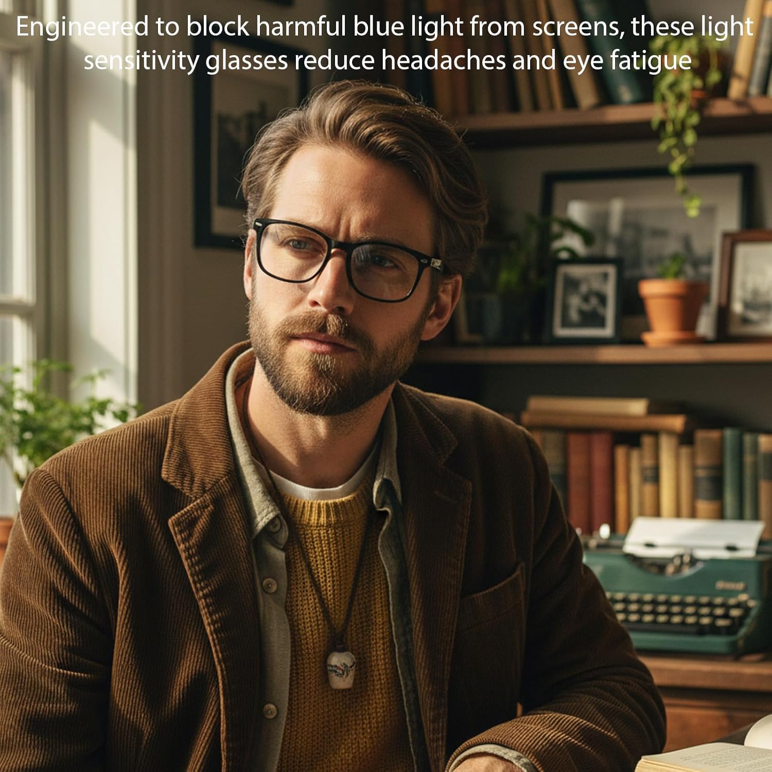 Blue Light Glasses, 4 Pack Computer Glasses for Men and Women, Anti Glare Screen Light Blocking Glasses, Gaming Glasses for Light Sensitivity, Fake Glasses Frame Size 143x145x40mm - Image 6