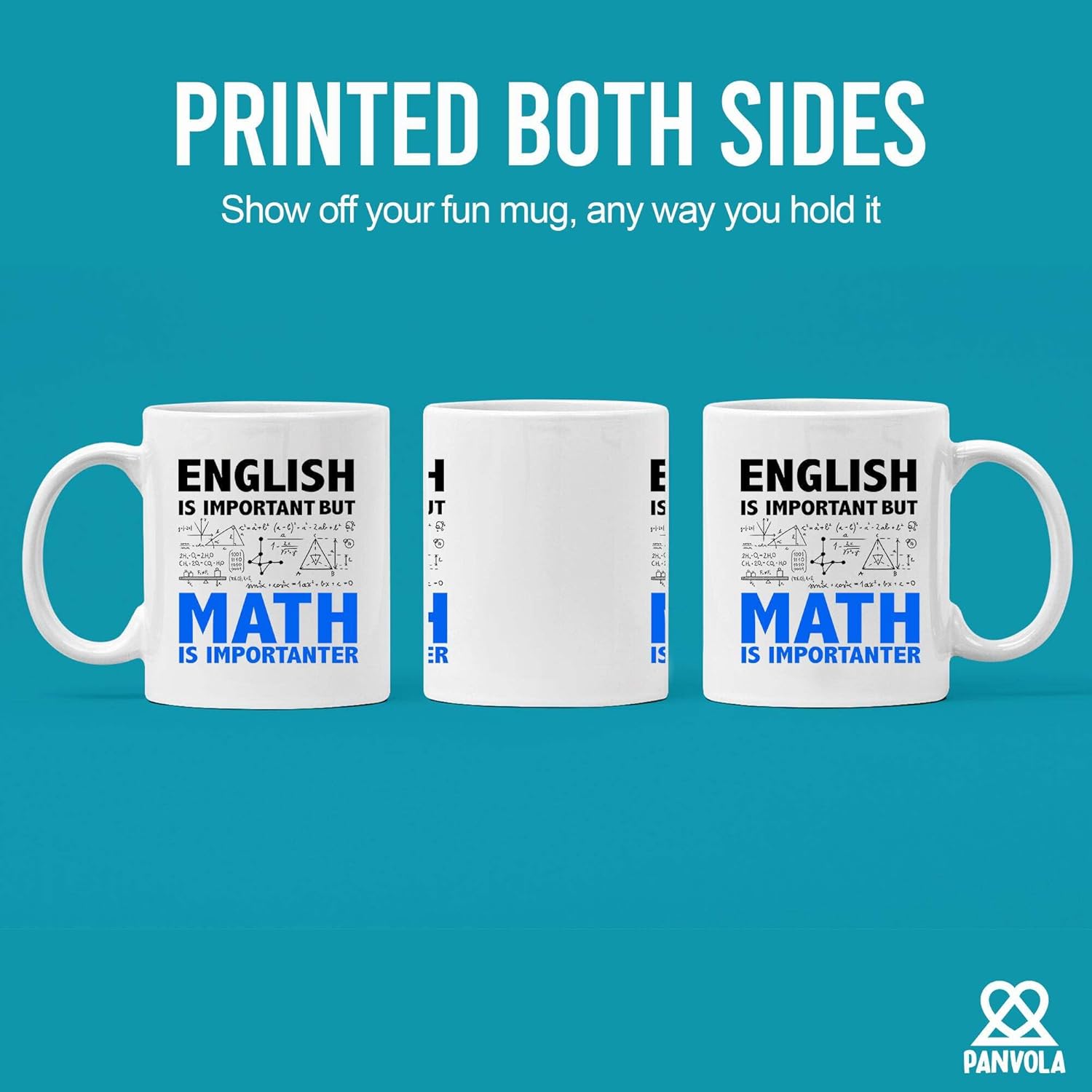 Panvola Math Lover Ceramic Mug 11 oz, Funny Engineer Gift, Novelty Drinkware for Teacher, Dad, Brother, Husband, Engineering Student, White - Image 3