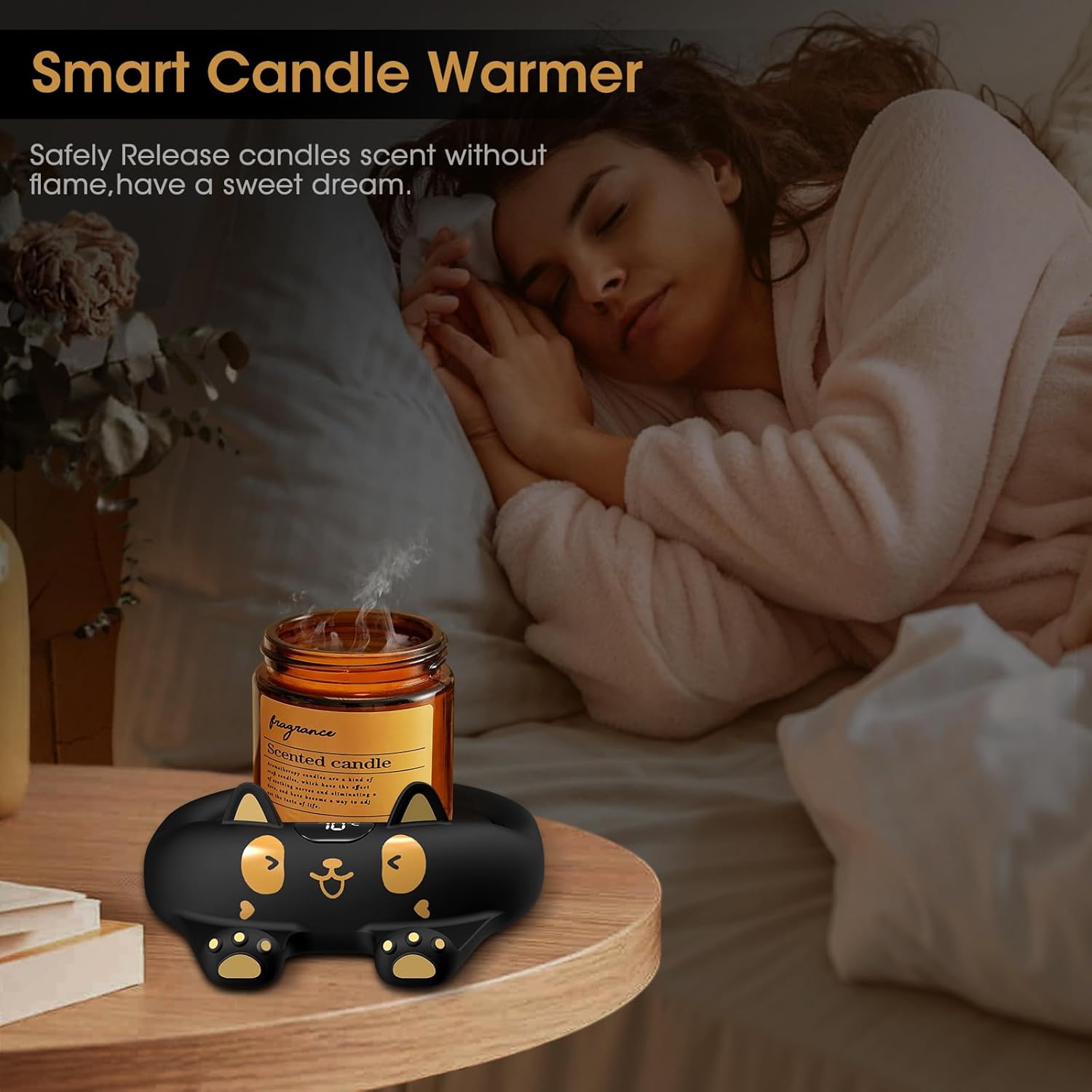 MQFORU Mug Warmer,Coffee Warmer for Desk Candle Warmer Auto Shut Off,Coffee Cup Warmer with 3 Temp Settings,Electric Beverage Warmer Plate for Coffee,Tea,Water Milk and Cocoa - Image 6