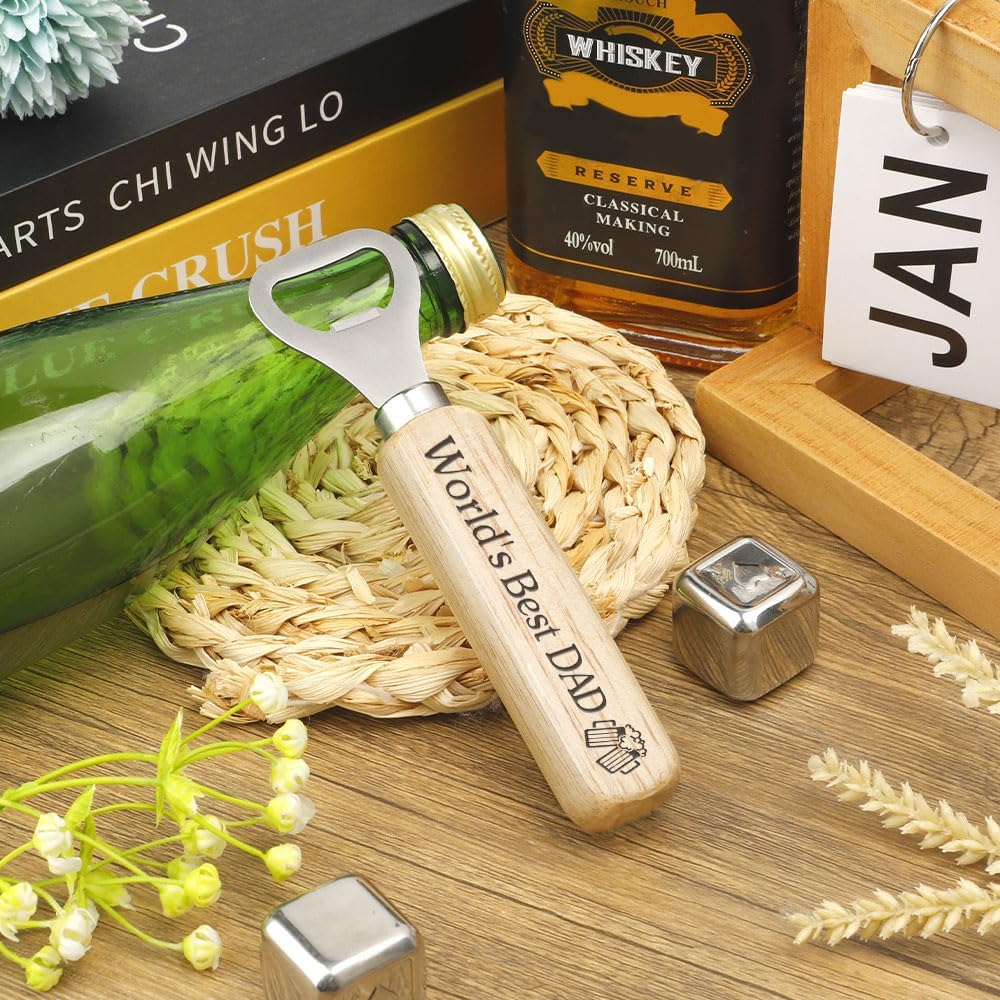 Bottle Opener Valentines Gifts for Dad from Daughter Son Christmas Presents for Dad Father Pops Daddy Birthday Gifts Beer Gift Daddy Gift for Fathers Day Birthday Christmas Retirement Valentines - Image 2