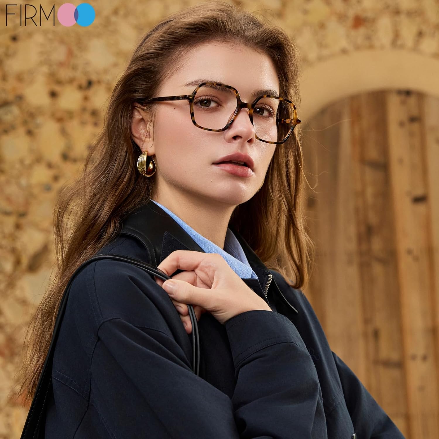 Firmoo Blue Light Blocking Glasses for Women/Men, Square Acetate Frame Computer Gaming Eyewear Anti Eyestrain UV400 - Image 2