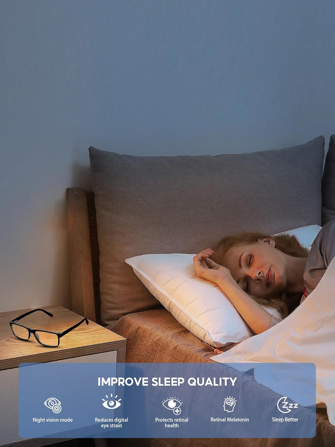 Blue Light Blocking Glasses For Men/Women Anti-Fatigue Computer Monitor Gaming Improve Sleep Reduce Eye Strain - Image 8