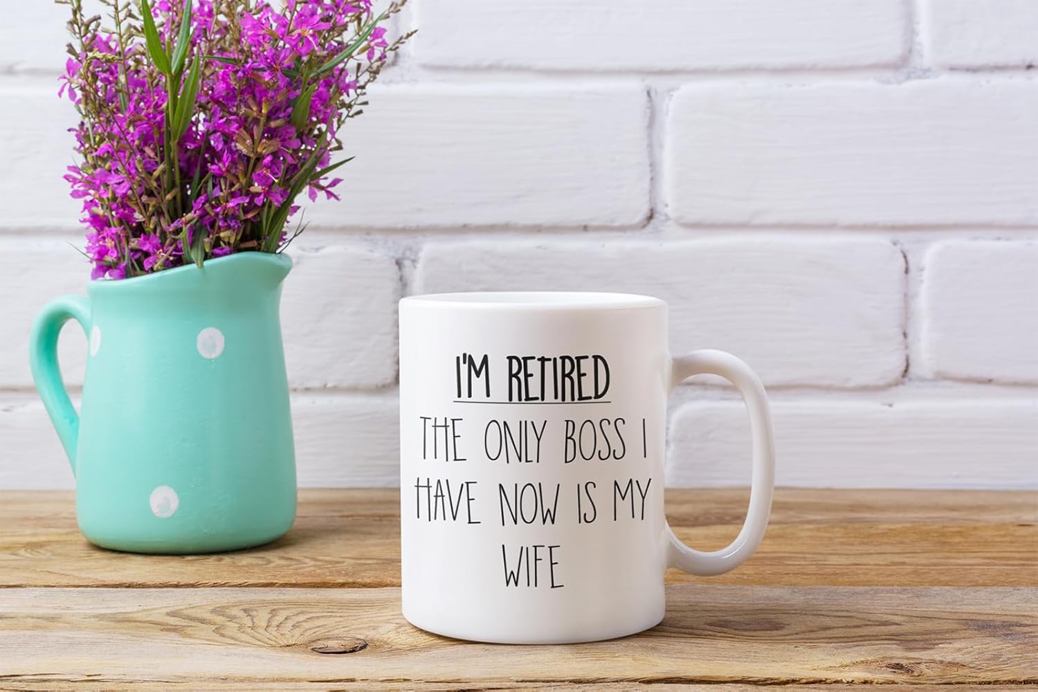 Father Fox - Retiring, Man, I'm Retired, Only Boss Now is My Wife - Colleague Retirement Gift Mug, Ceramic, 11fl.oz. - Image 3