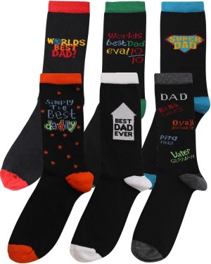 Pack of 6 Mens BEST DAD Designer Co...