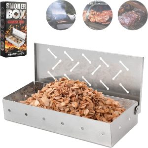 Smoker Box for BBQ Grill Wood Chips...