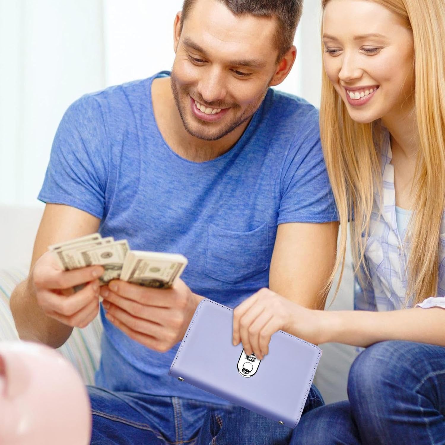 Saving Money Book,with Lock 100 Envelopes A6 Planner | Savings Binder Money Challenge Book,for Budget Bill Financial Payment Home Apartment Dorm Office School Travel Outdoor - Image 2