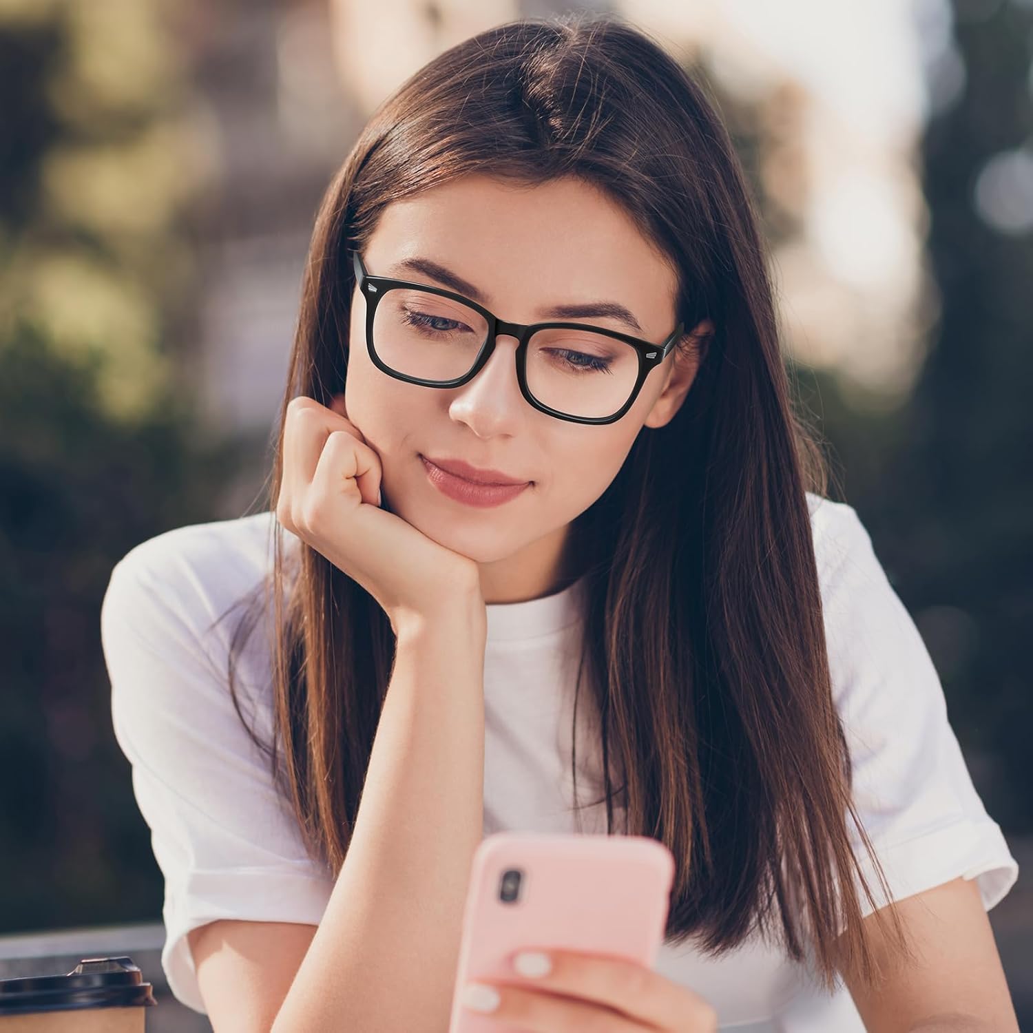 Ougenni Blue Light Blocking Glasses for Women Men Fashion Computer Screen Gaming TV Eyeglasses, Anti Eyestrain & UV Glare Glasses 3 Pack - Image 5