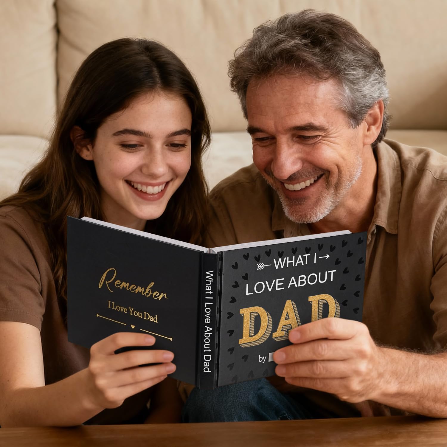 What I Love about Dad Book, Fill-in-the-Blank Love Journal Book for Dad Father's Day Birthday Christmas Gifts Stocking Stuffer for Father (Black) - Image 6