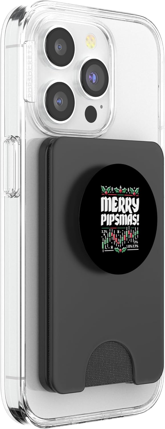 Merry Pipsmas – Funny Christmas Forex Trading Trader Humor PopSockets PopWallet for MagSafe - Image 4