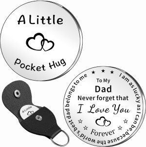 JMIMO Dad Gifts Pocket Hug Token fo...