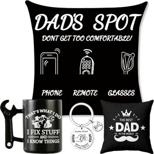 Dad Gifts Set, Cushion Cover, Mug a...