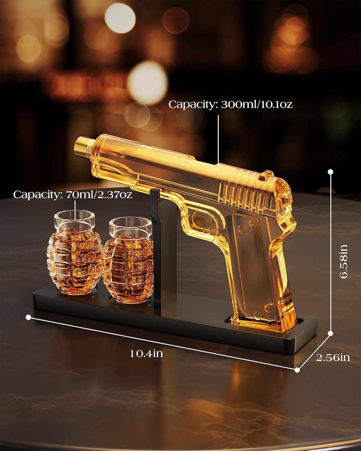 Gifts for Men Dad, Whiskey Decanter Set with 2 Glasses, Unique Gift for Fathers, Husband, Boyfriend, Brother, Anniversary Christmas Birthday Gift Ideas, Cool Drinking Accessories for Home Bar - Image 2