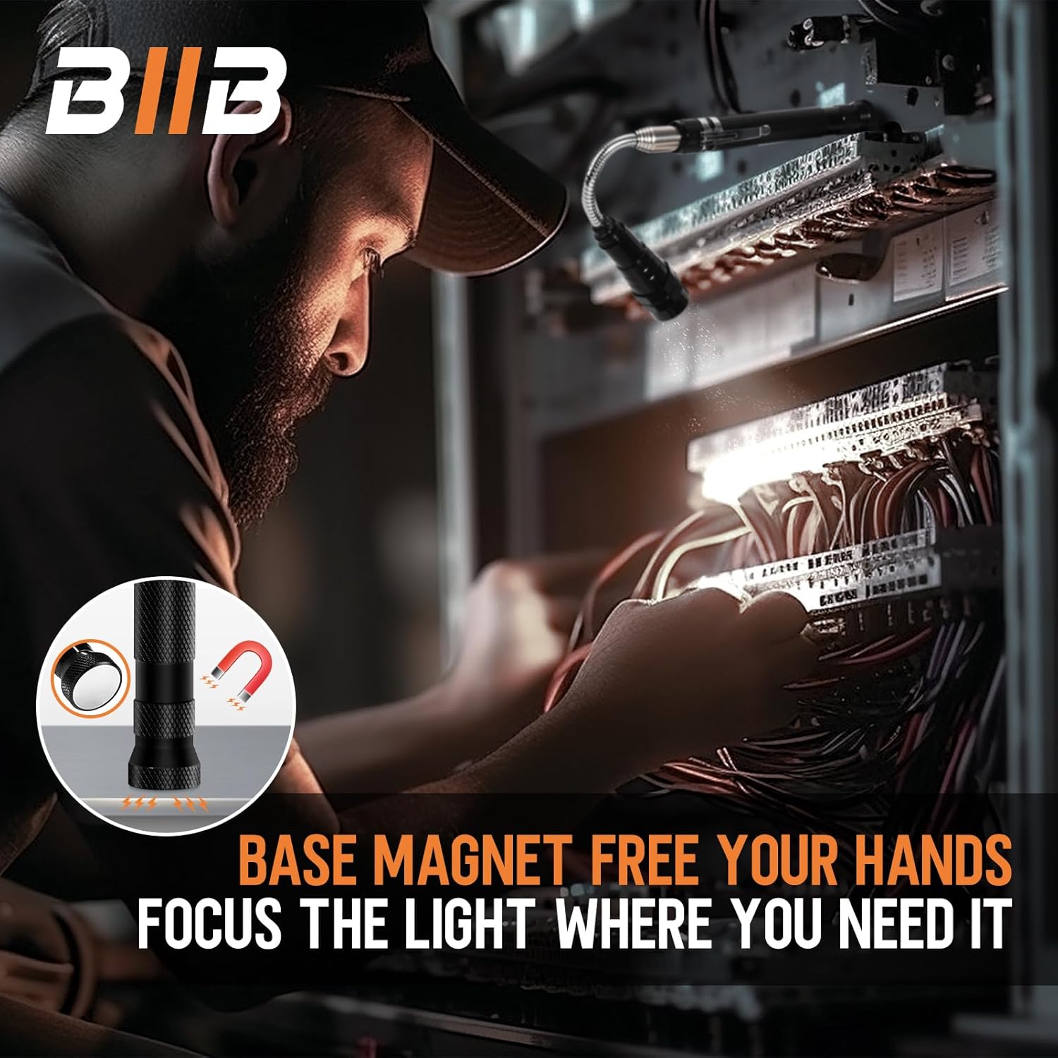 BIIB Gifts for Men, LED Magnetic Tool Gadgets, Valentines Gifts for Him Dad Birthday Presents for Men, Hand Tools Car Accessories, Fathers Day Presents - Image 5