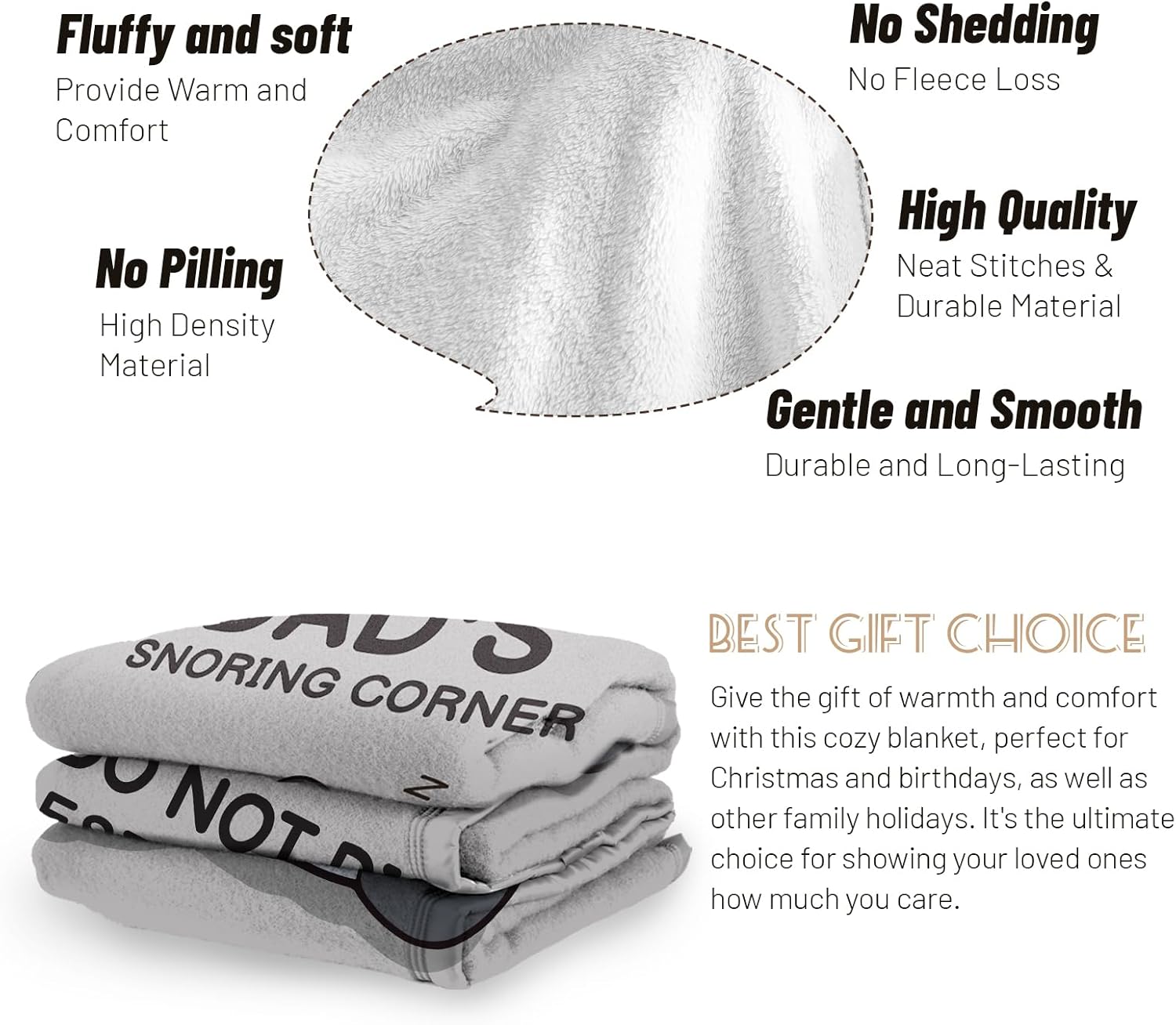 Dad Gifts, Father's Day Birthday Gifts from Daughter Son, Fluffy Panda Blanket for Daddy, Dad Presents on Father’s Day Christmas Valentine's, Daddy Blanket Gift, 50 x 60 IN - Image 5