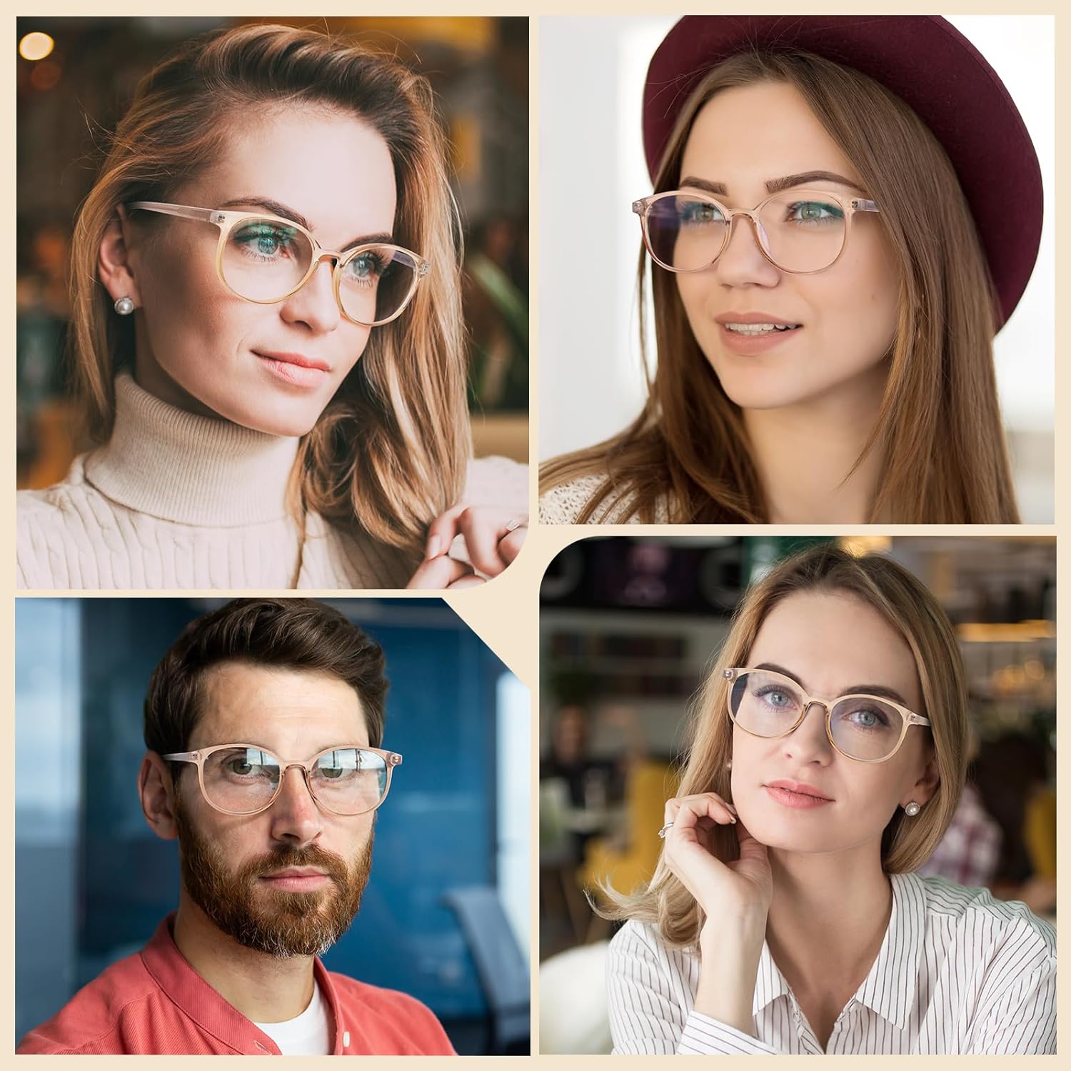 Ymmott Blue Light Glasses Women Computer Gaming Glasses Anti Eye Strain UV Glare Blue Light Blocking Glasses Fake Transparent Glasses for Gaming Reading - Image 2