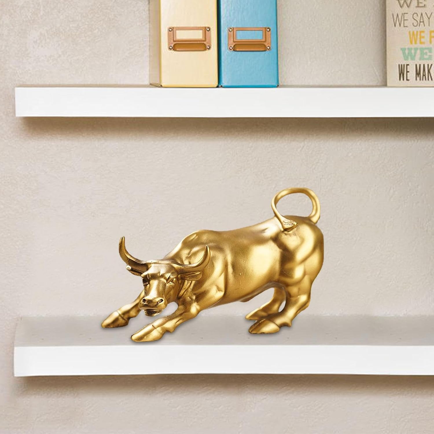 Wall Street Bull Sculpture - Resin Charging Ox Desk Art Decor, Stock Market Figurine, Financial Symbol | Iconic Office Desktop Accent Traders Executives Analysts Finance Leaders Display - Image 5