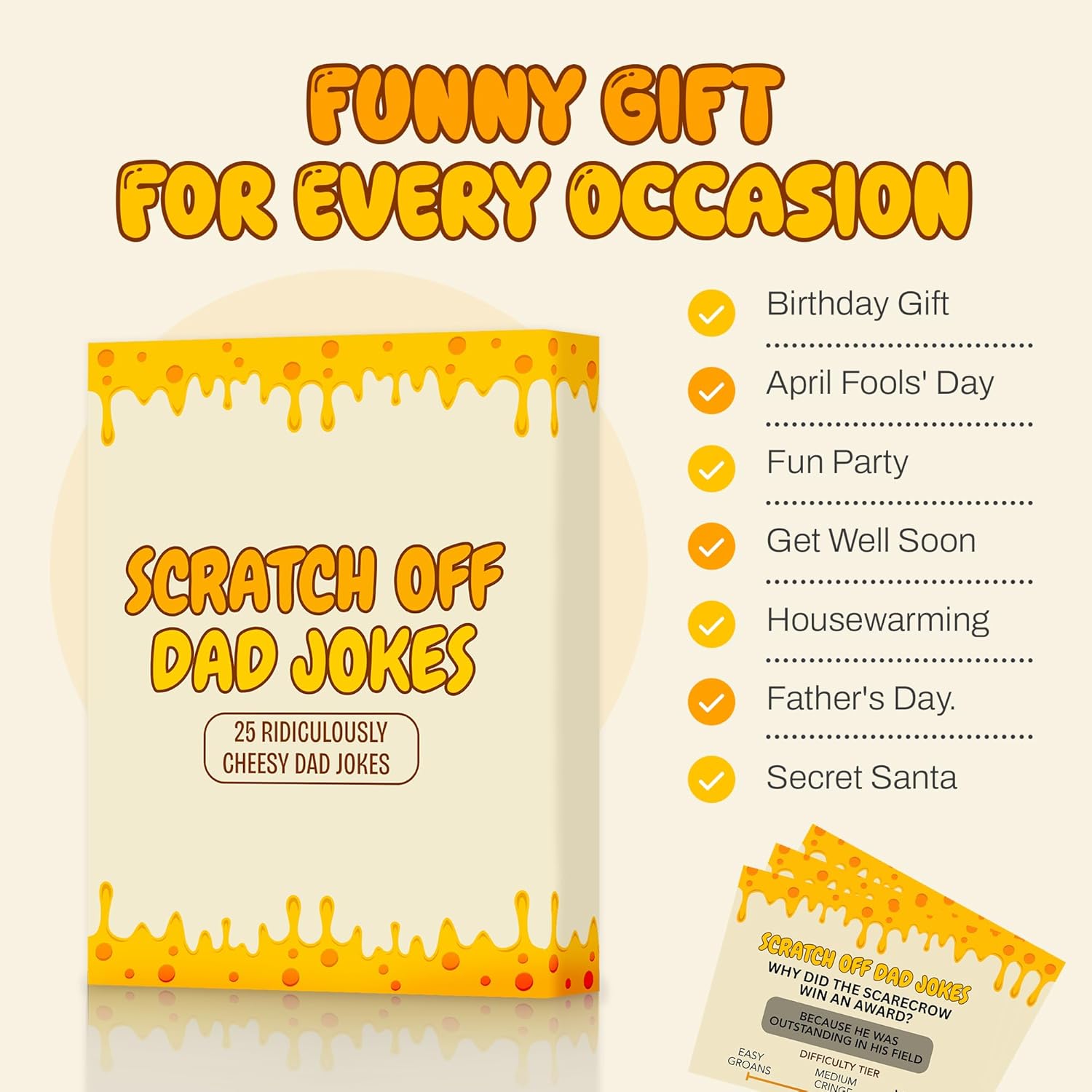 Gifts for Dad - Scratch Off Dad Jokes - Dad, Presents For Dad, Funny Gifts, Dad Birthday Gift, Gifts for Husband, Gifts for Men, Dad Stocking Fillers, Joke Prank Xmas Gifts For Dad/Men - Image 7