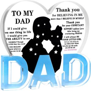 Dad Gifts – Acrylic Heart Wit...