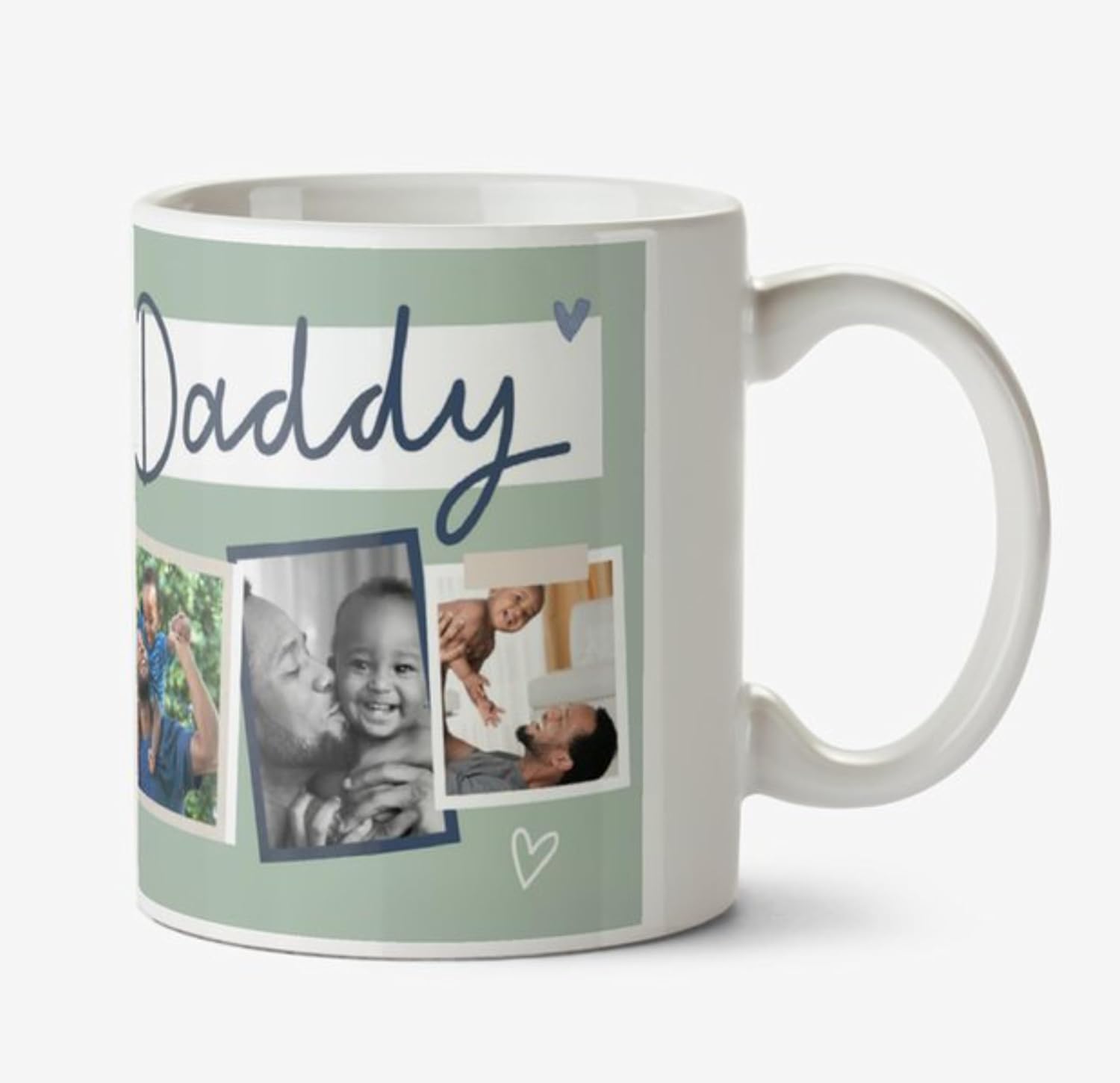 EKAM Personalised Dad Coffee Mug - 11oz Coffee Cup - Add Your Photos and Text - Present for Dad - Gift for Father's Day - Gift Cup Father's Day - Tea Mug (Design 02)