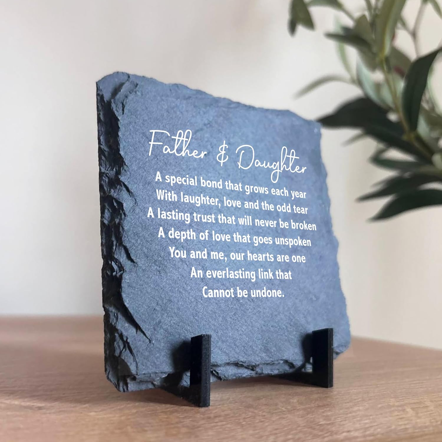 Red Ocean Father & Daughter Gift, Slate Coaster With Stand, Slate Plaque Gift For Dad, Gift For Daughter, Dad and Daughter, Happy Birthday Dad, From Daughter, Christmas For Dad - Image 7