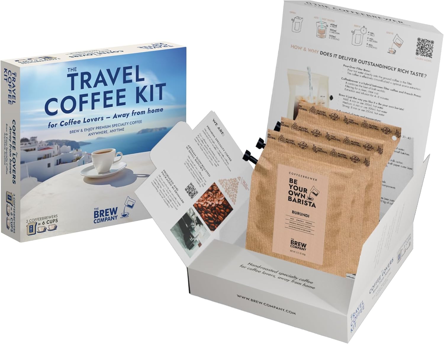 Travel Coffee for the Coffee Lover - Gift Set for Men & Women with 3 of the World’s Finest Single Estate Specialty & Organic Coffees | Brew & Enjoy Anytime, Anywhere | Hamper Style Letterbox Gift Idea - Image 3