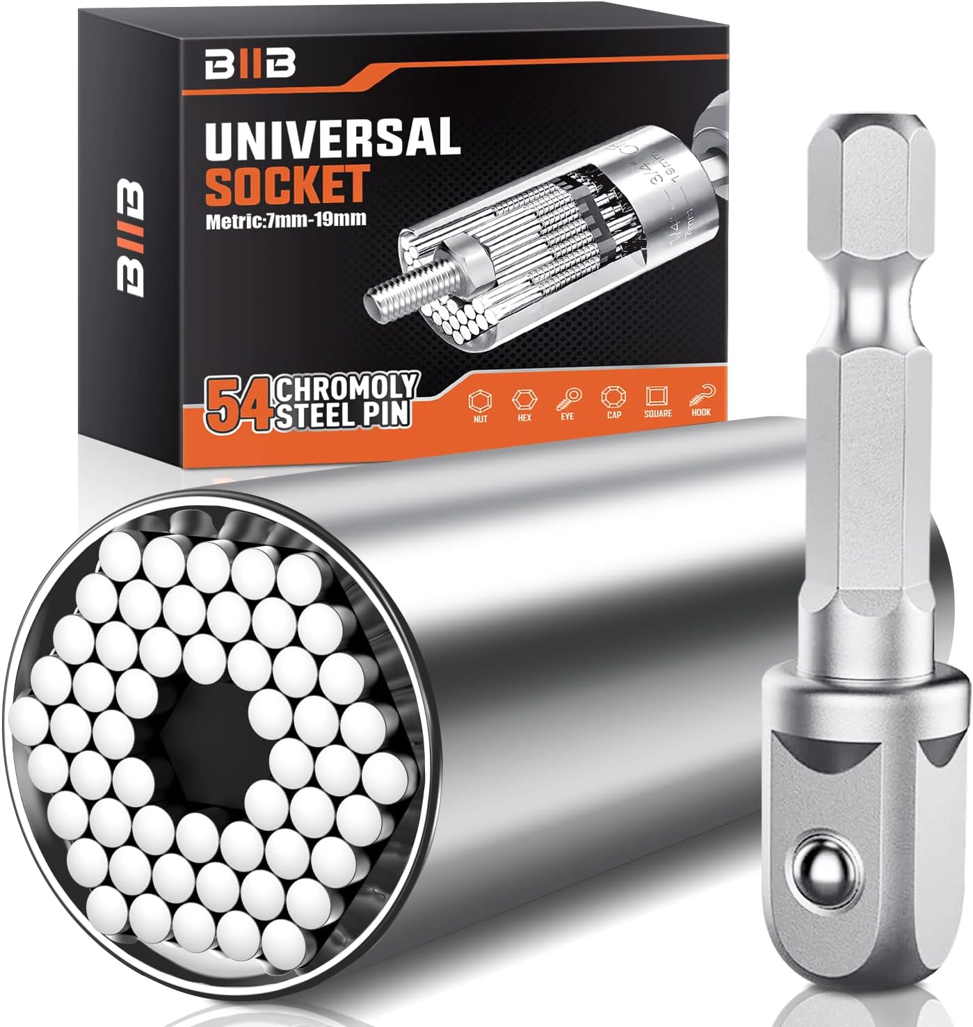 BIIB Gifts for Men, Valentines Gifts for Him, Gadgets for Universal Socket Wrench, Mens Gifts for Dad Gifts for Men Who Have Everything, Birthday Presents for Him, Hand Tools