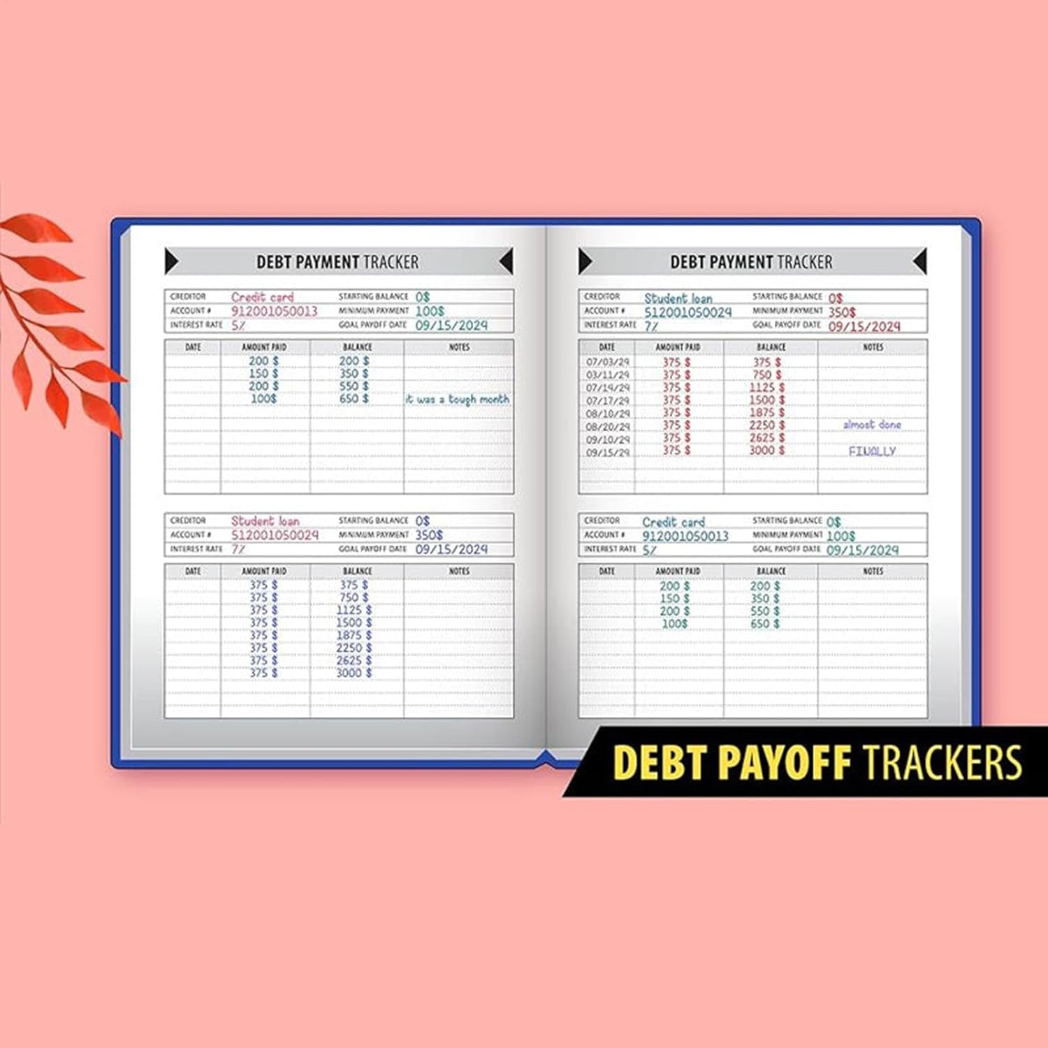 Monthly Bill Payment Checklist: Expense & Bill Tracker,Bill Payment Management Notebook,Bill Payment Organizer Log Book for Budgeting Financial,Simple Billing Records Book,4 Years Guide & 960 Records - Image 3