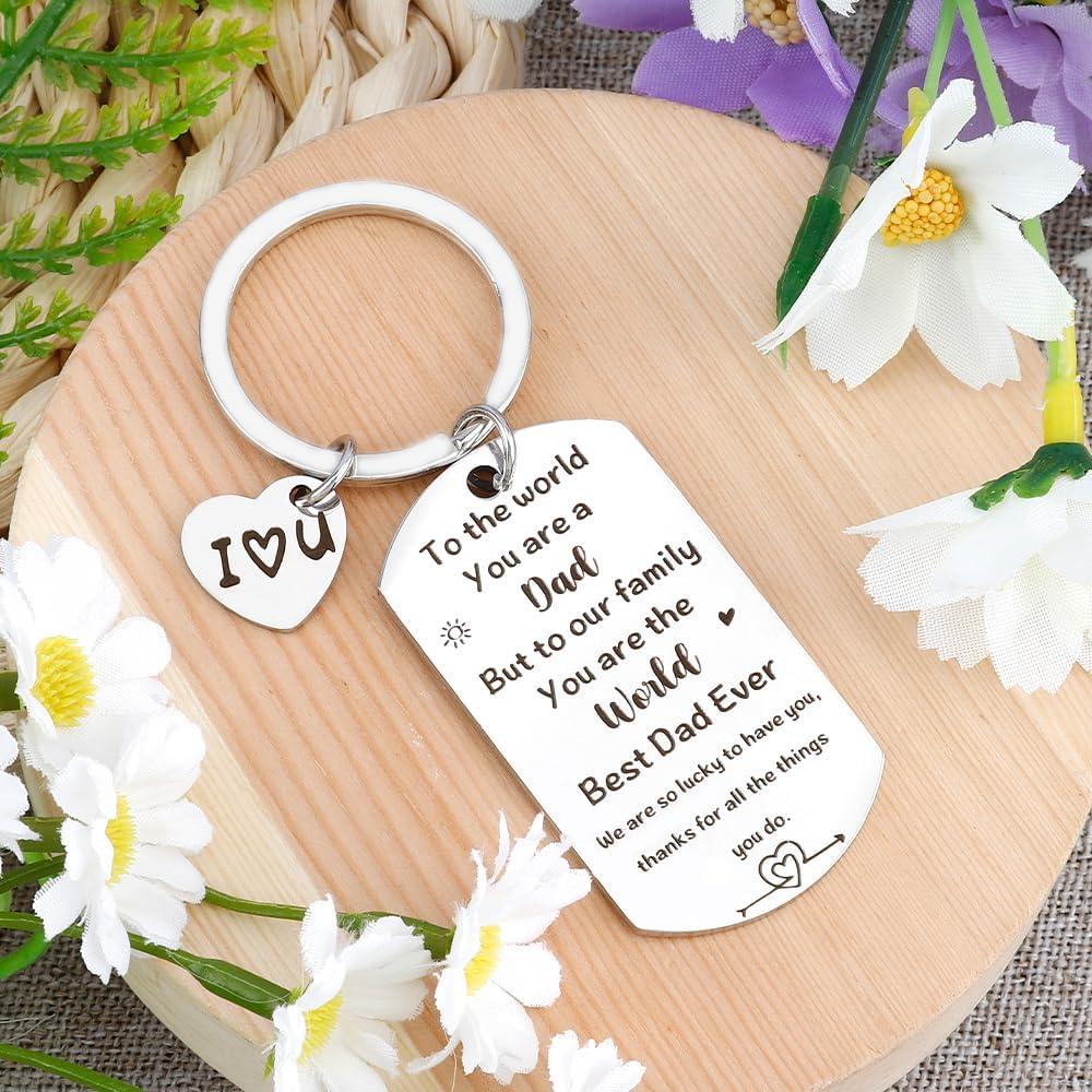 Dad Christmas Gifts for Daddy Keyring,Gifts for Men Daddy Birthday Gift for Step Dad from Daughter Son Wife Girlfriend Birthday Gift Stocking Fillers Father's Day - Image 5