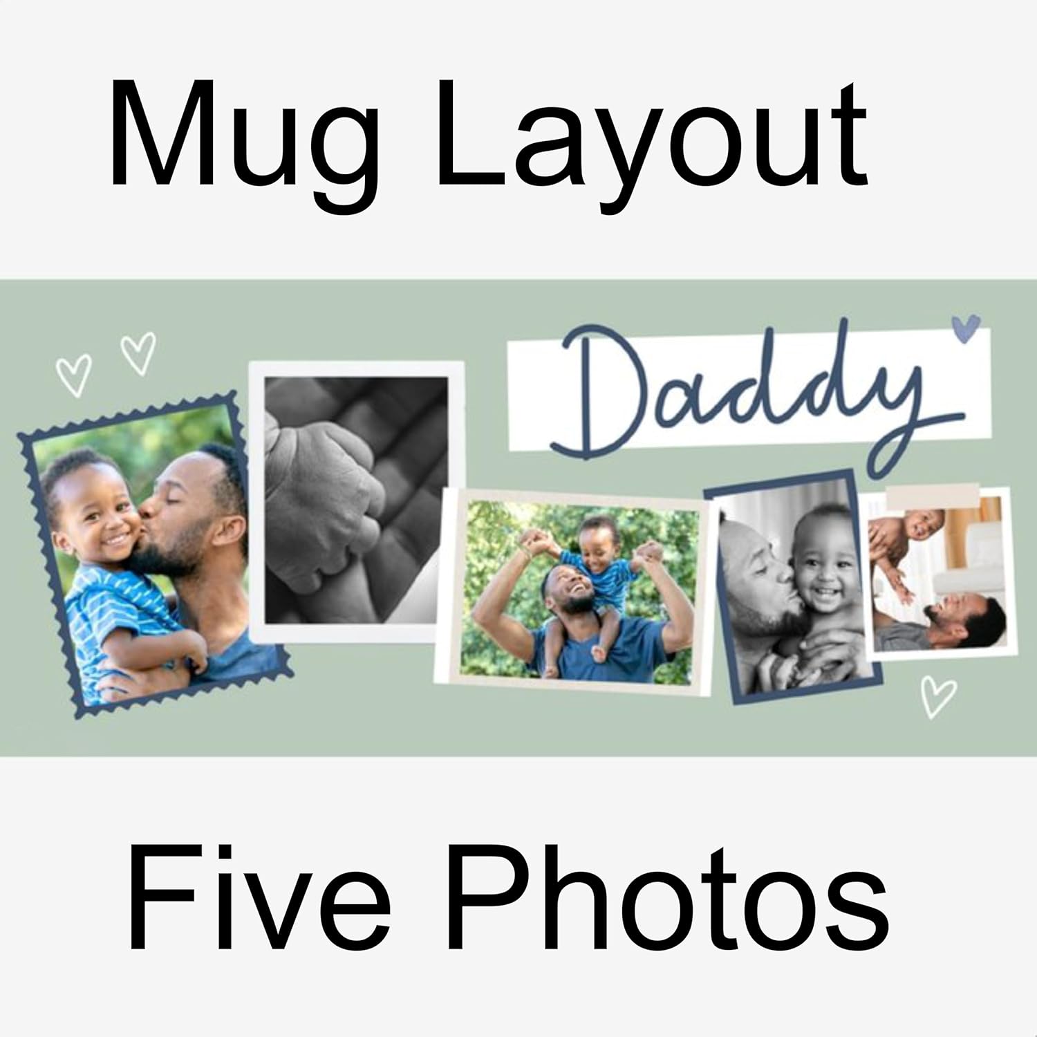 EKAM Personalised Dad Coffee Mug - 11oz Coffee Cup - Add Your Photos and Text - Present for Dad - Gift for Father's Day - Gift Cup Father's Day - Tea Mug (Design 02) - Image 4