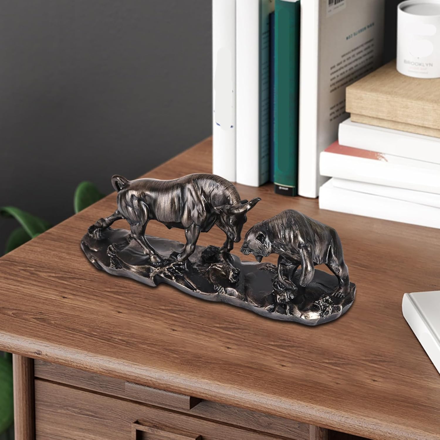 Bronze Wall Street Bull Statue - Finance Office Decor, Stock Market Gifts, Forex Trading Accessories, Inspirational Business Symbol for Investors & Traders - Image 7