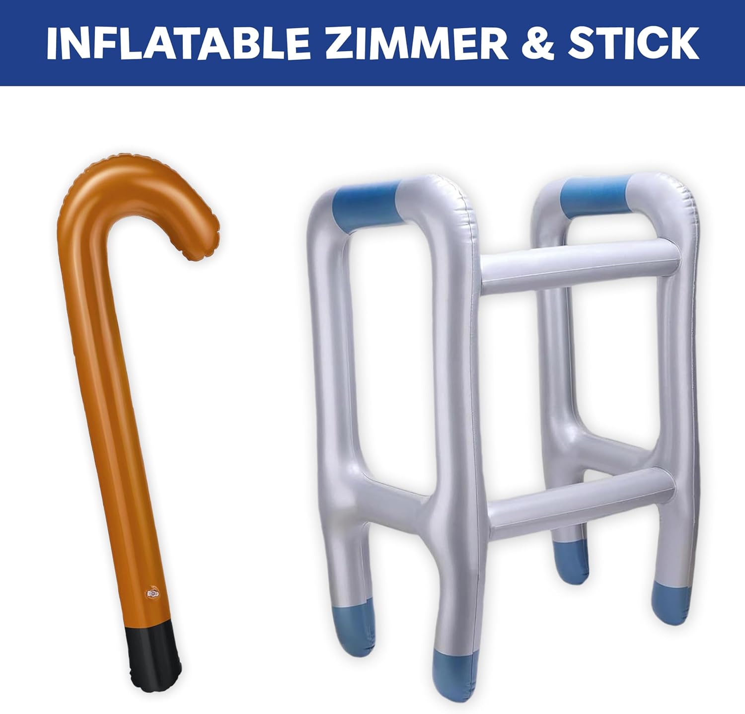 OLD AGE JOKE | Inflatable Zimmer Frame, walking stick | Joke Pill Boxes | Old Age Certificate | Retirement gift, 40th,50th, 60th, 70th Birthday, grandma fancy dress, hen, gag, novelty, secret Santa - Image 4