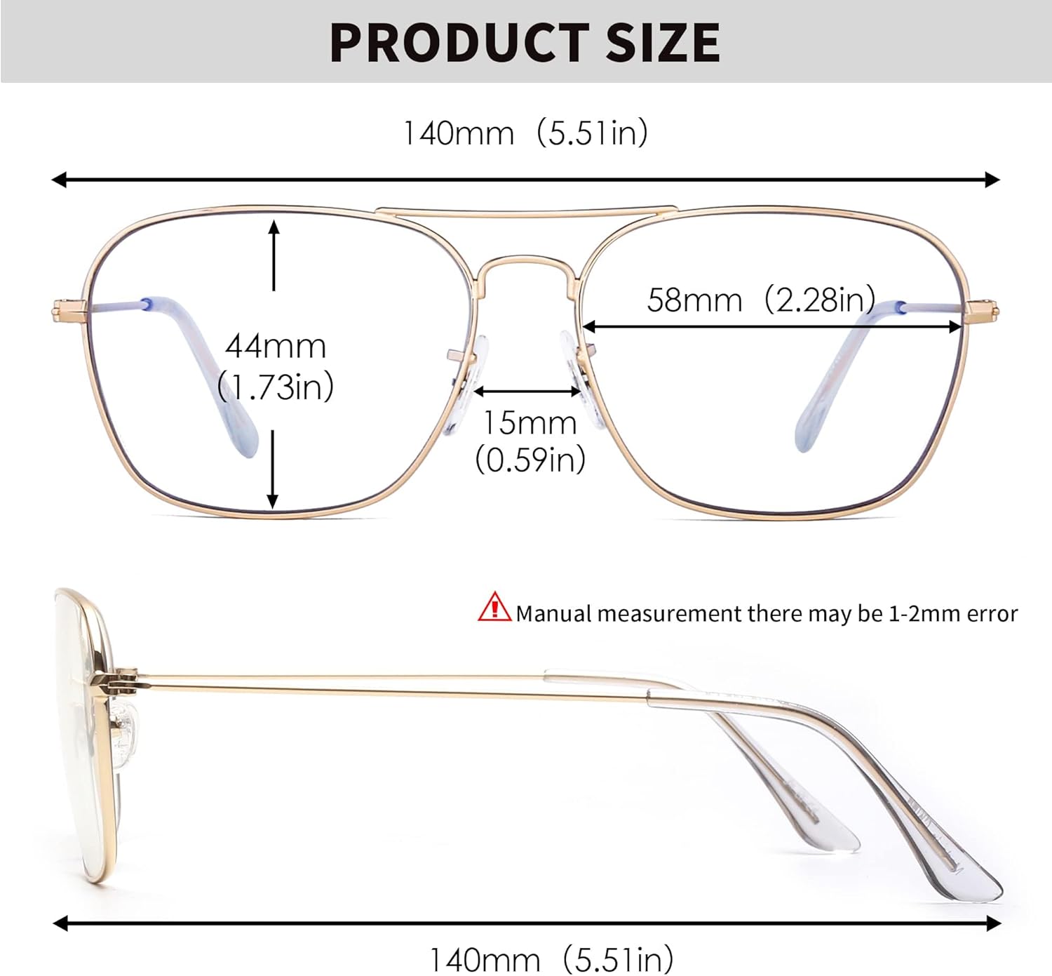 JM Blue Light Blocking Computer Glasses, Square Eye Protect Video Eyeglasses Anti Glare Men Women - Image 6