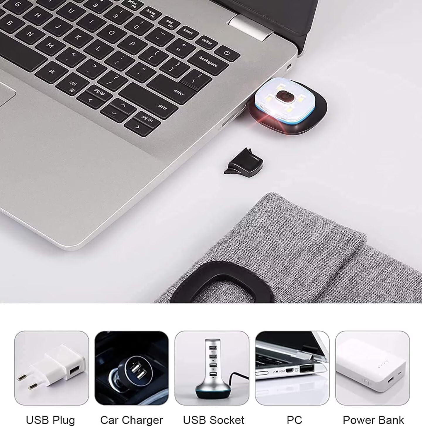 Unisex LED Headlamp Beanie Cap Men's Women Gift Winter Warm Beanie Hat Hands Free Lighted Beanie Cap for Dog Walking Night, Running, Camping,Hiking - Image 3