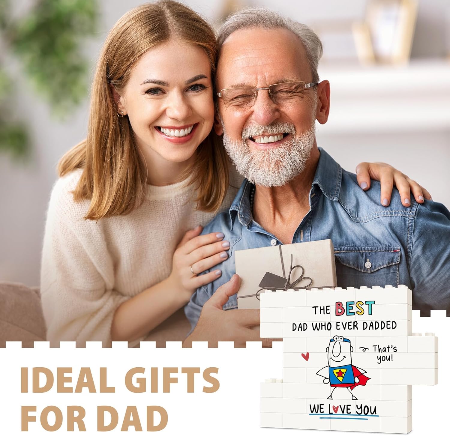 Dad Birthday Gifts - Daddy Plaque, Funny Dad Gifts for Dads Birthday Valentines Father Day Christmas, Ideas, Unique Daddy Card for Papa - Image 3