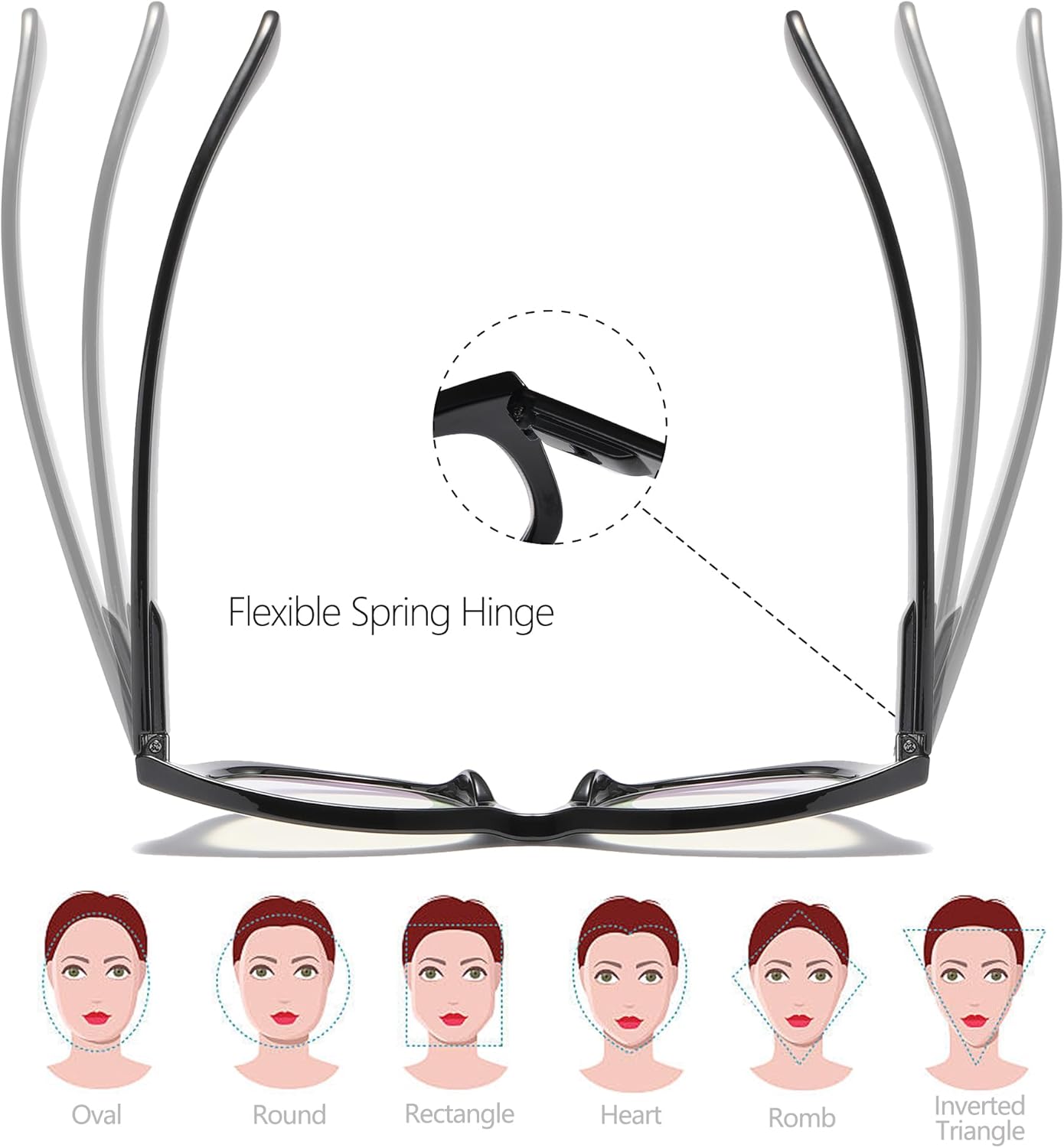 Oprah Style Reading Glasses for Women - 3 Pack Stylis Readers with Blue Light Blocking and Spring Hinge - Image 6