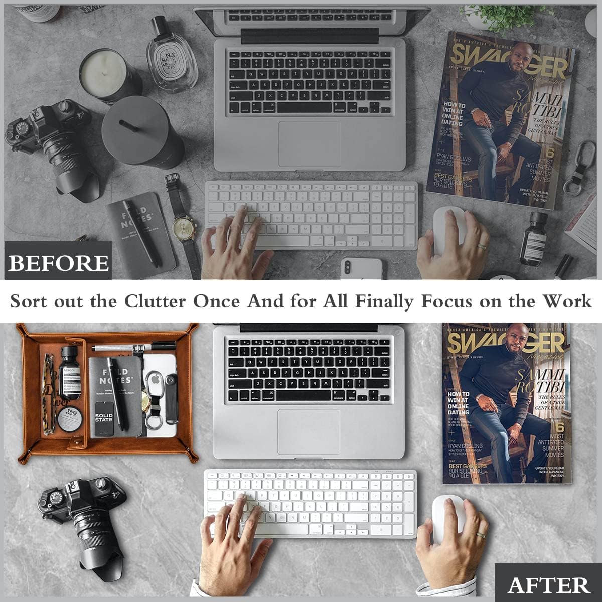 Dad Birthday Gifts, Valet Tray Gifts for Dad Daddy Gifts from Daughter, Bedside Organiser Dad Gifts Birthday Presents for Dad Daddy Valentines Gifts Christmas Dad Gift Mens Gifts - Image 4