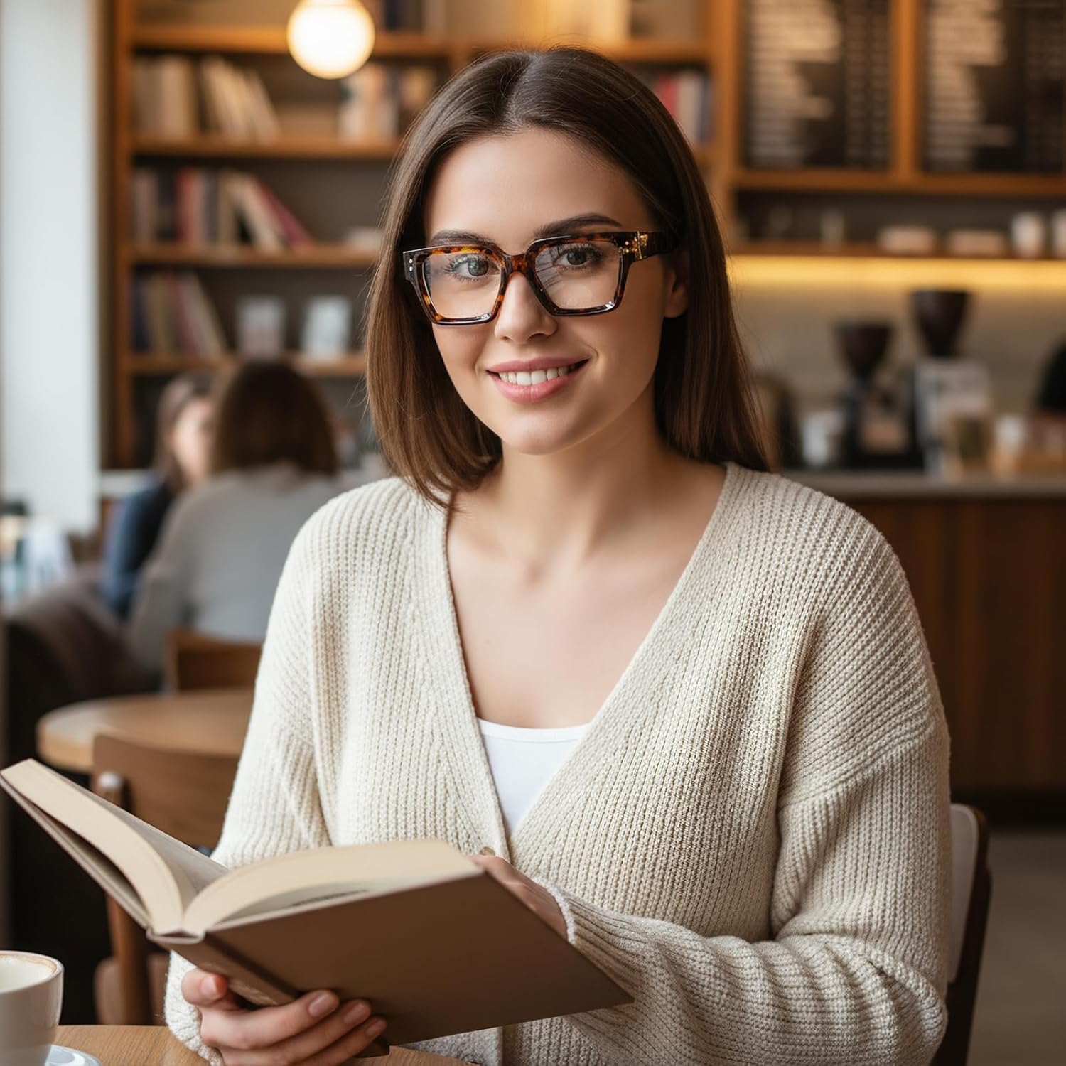 LJCZKA Square Blue Light Blocking Glasses for Women Men Chunky Thick Frame Glasses Anti Eyestrain Headache Computer Gaming Eyeglasses - Image 7