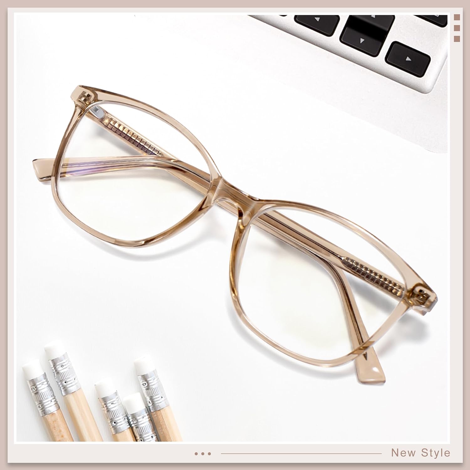 Madison Avenue Blue Light Blocking Glasses Anti Eyestrain UV Glare Blue Light Glasses for Women TV Phone Computer Gaming Eyeglasses(Coffee Brown) - Image 6